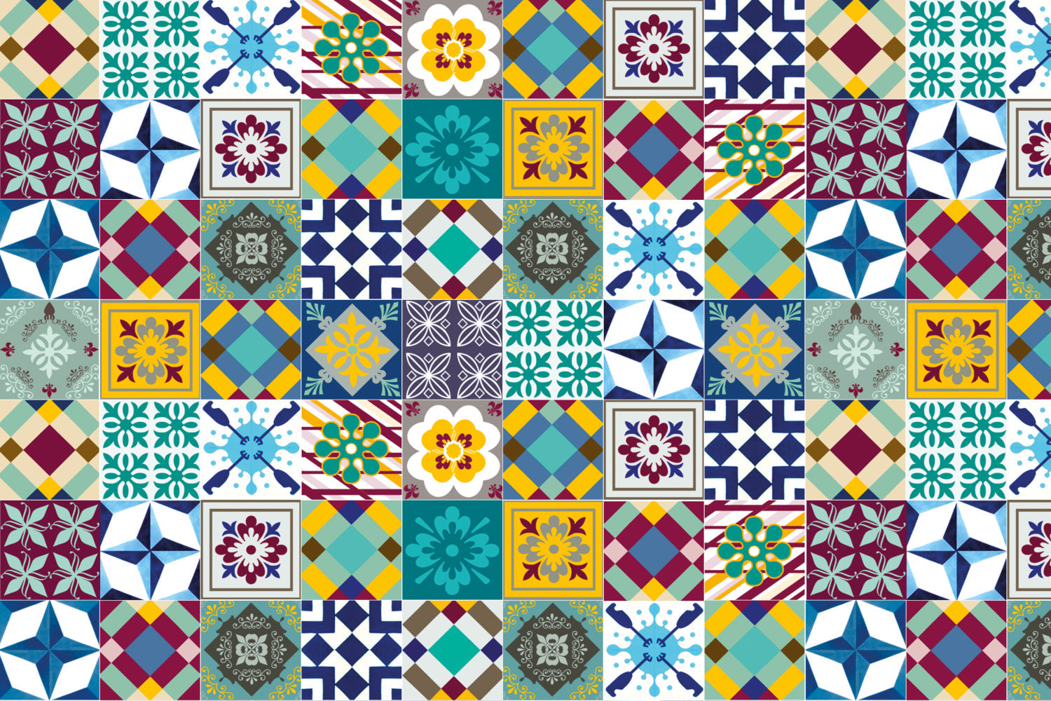 Waschbeckenrückwand Patchwork
