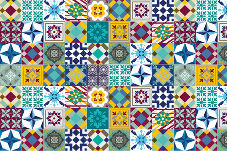Waschbeckenrückwand Patchwork