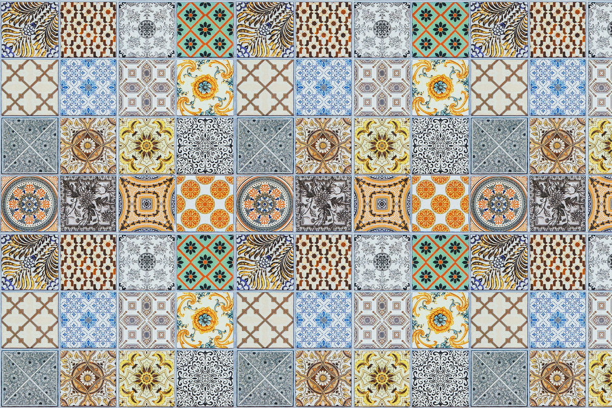 Waschbeckenrückwand Patchwork