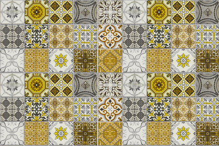 Waschbeckenrückwand Patchwork