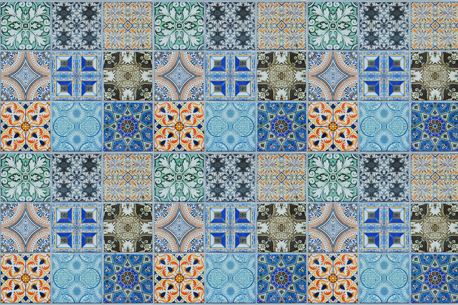 Waschbeckenrückwand Patchwork