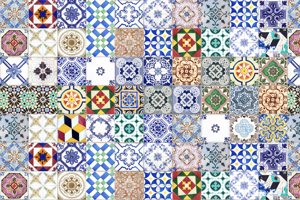 Waschbeckenrückwand Patchwork