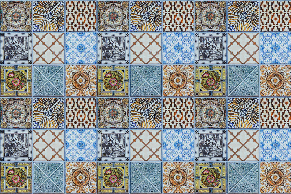 Waschbeckenrückwand Patchwork