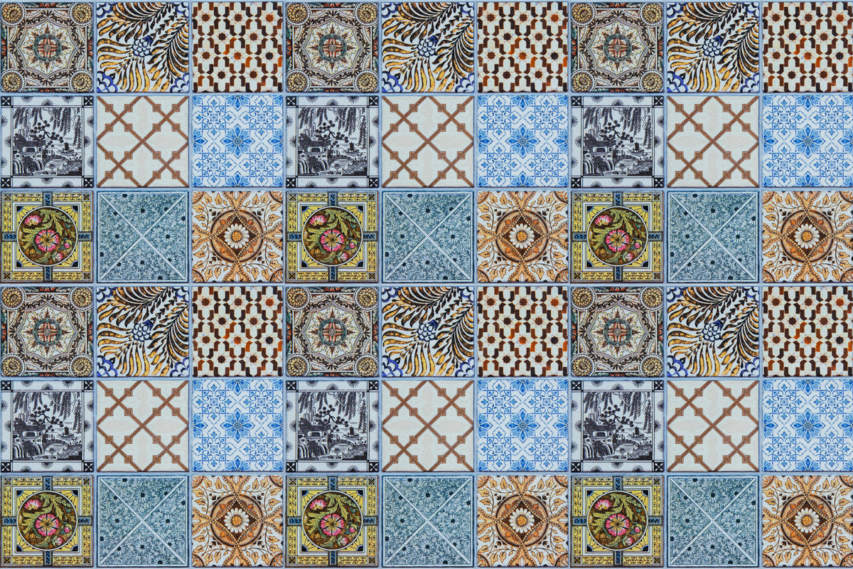 Badrückwand Patchwork