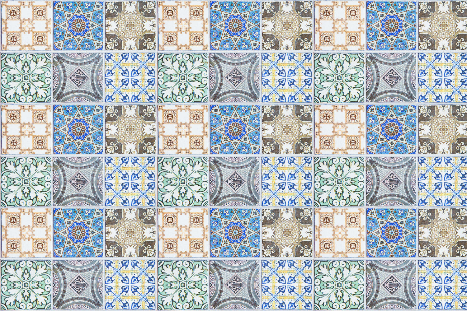 Waschbeckenrückwand Patchwork