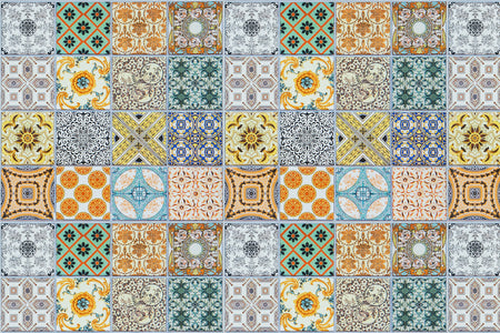 Badrückwand Patchwork