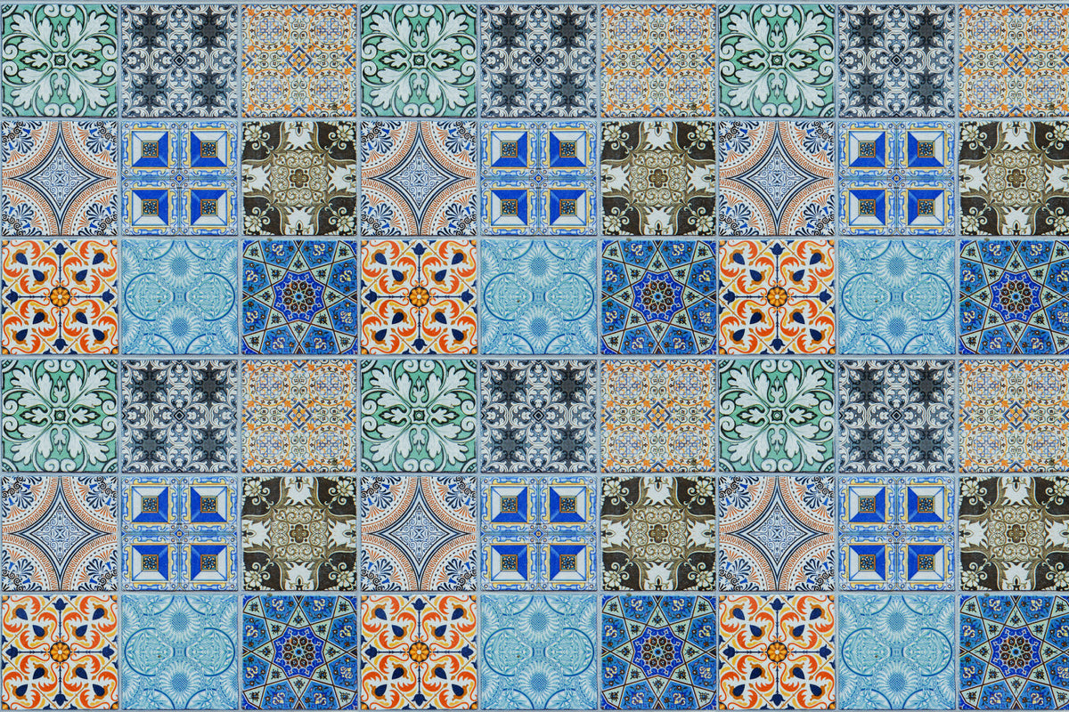 Waschbeckenrückwand Patchwork