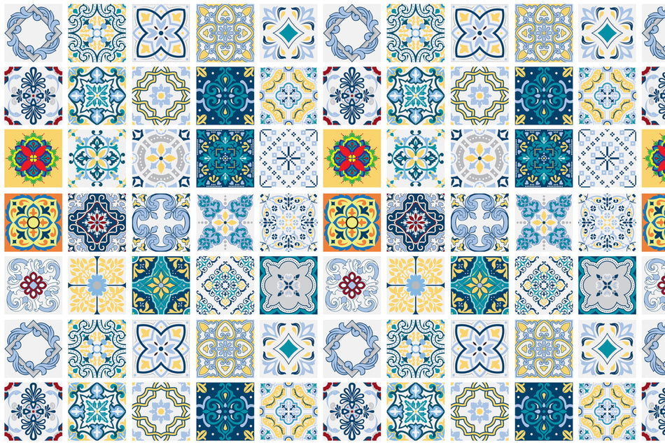 Waschbeckenrückwand Patchwork