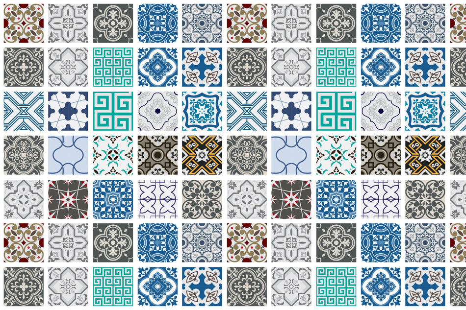 Waschbeckenrückwand Patchwork