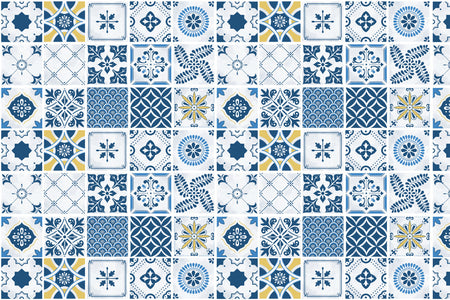 Waschbeckenrückwand Patchwork