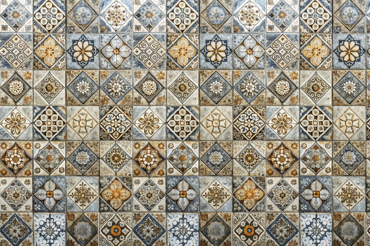 Badrückwand Patchwork