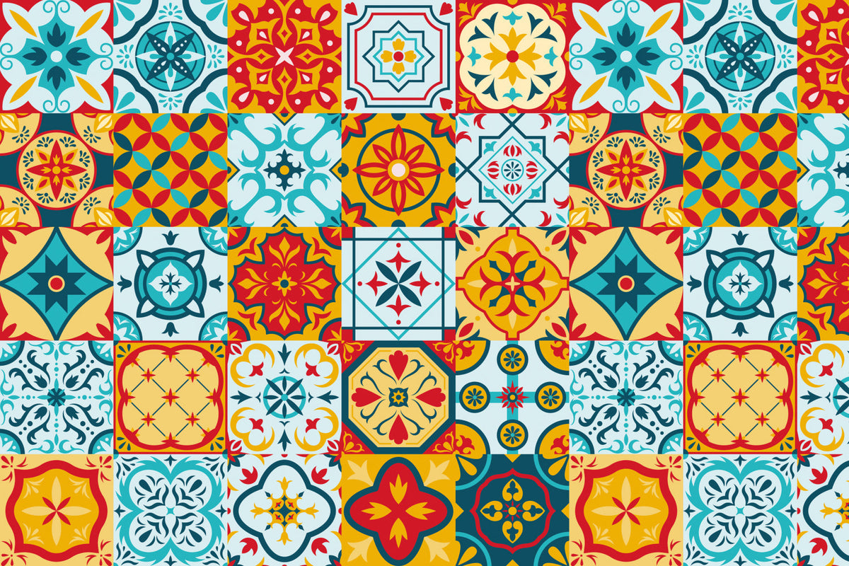 Waschbeckenrückwand Patchwork