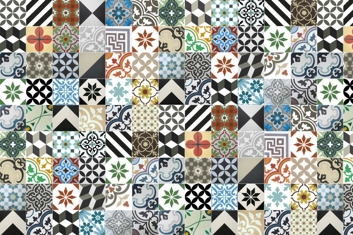 Badrückwand Patchwork