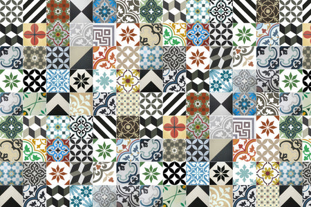 Badrückwand Patchwork