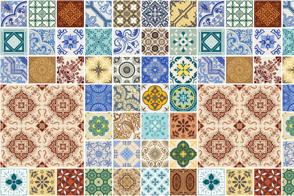Waschbeckenrückwand Patchwork