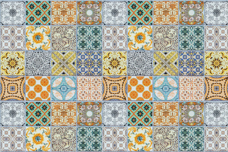 Badrückwand Patchwork