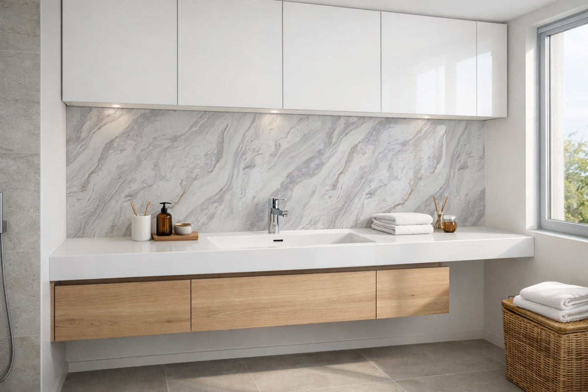 Waschbeckenrückwand Marmoroptik
