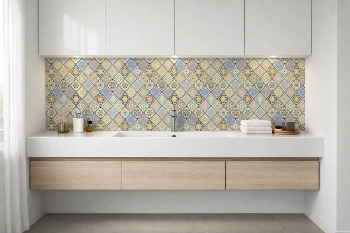 Waschbeckenrückwand Patchwork