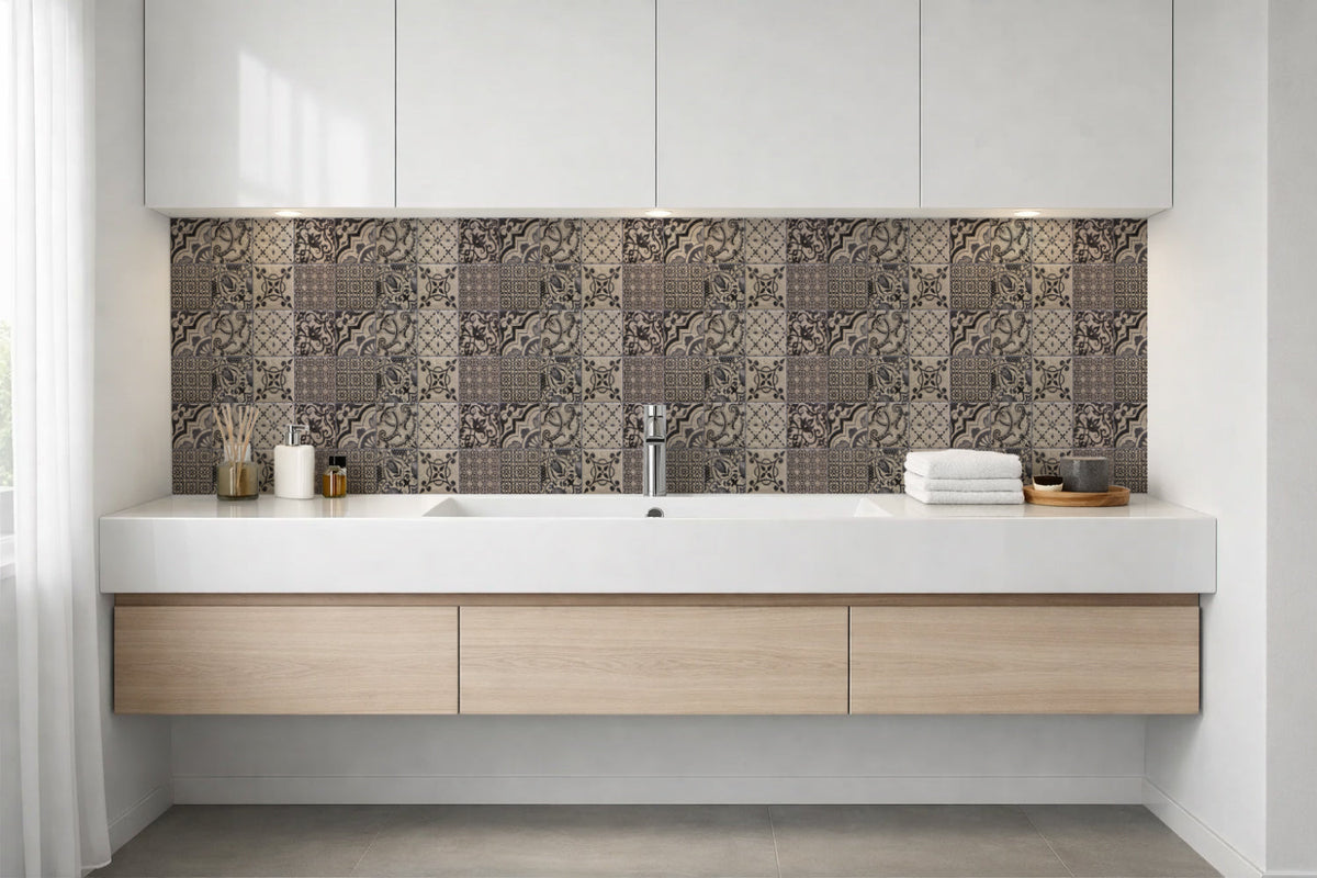Waschbeckenrückwand Patchwork