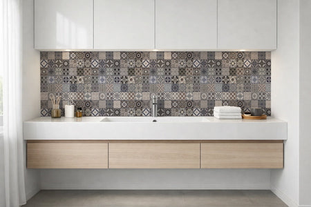 Waschbeckenrückwand Patchwork