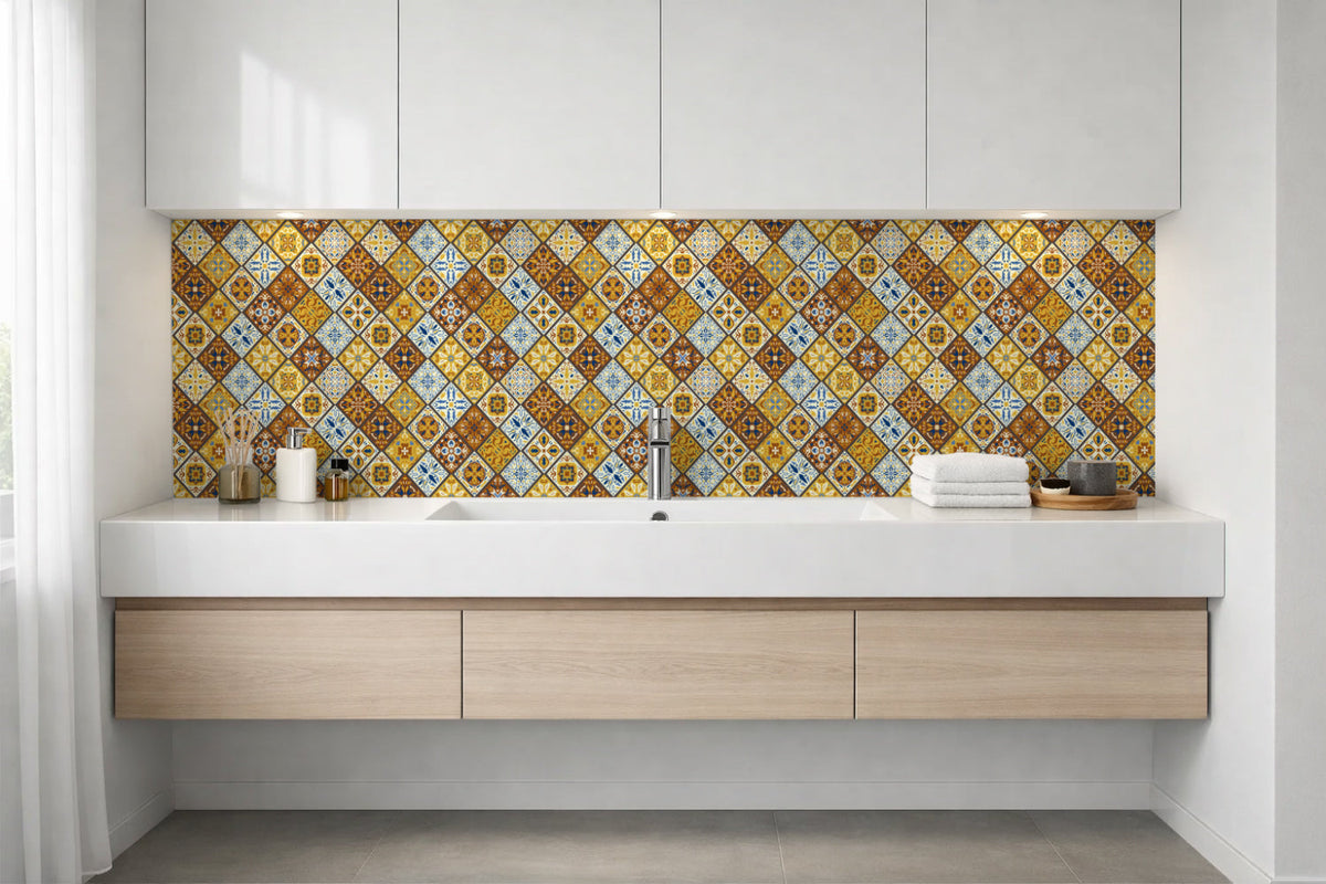 Waschbeckenrückwand Patchwork