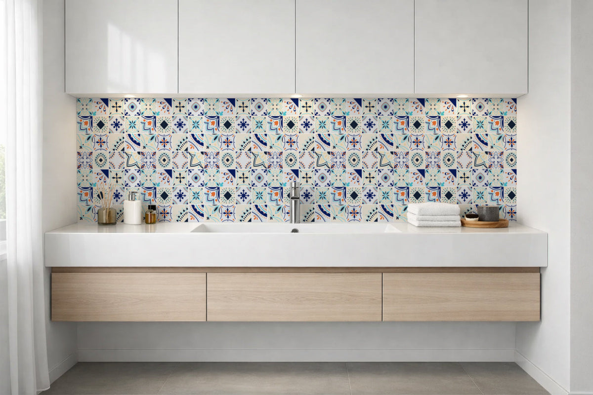 Waschbeckenrückwand Patchwork