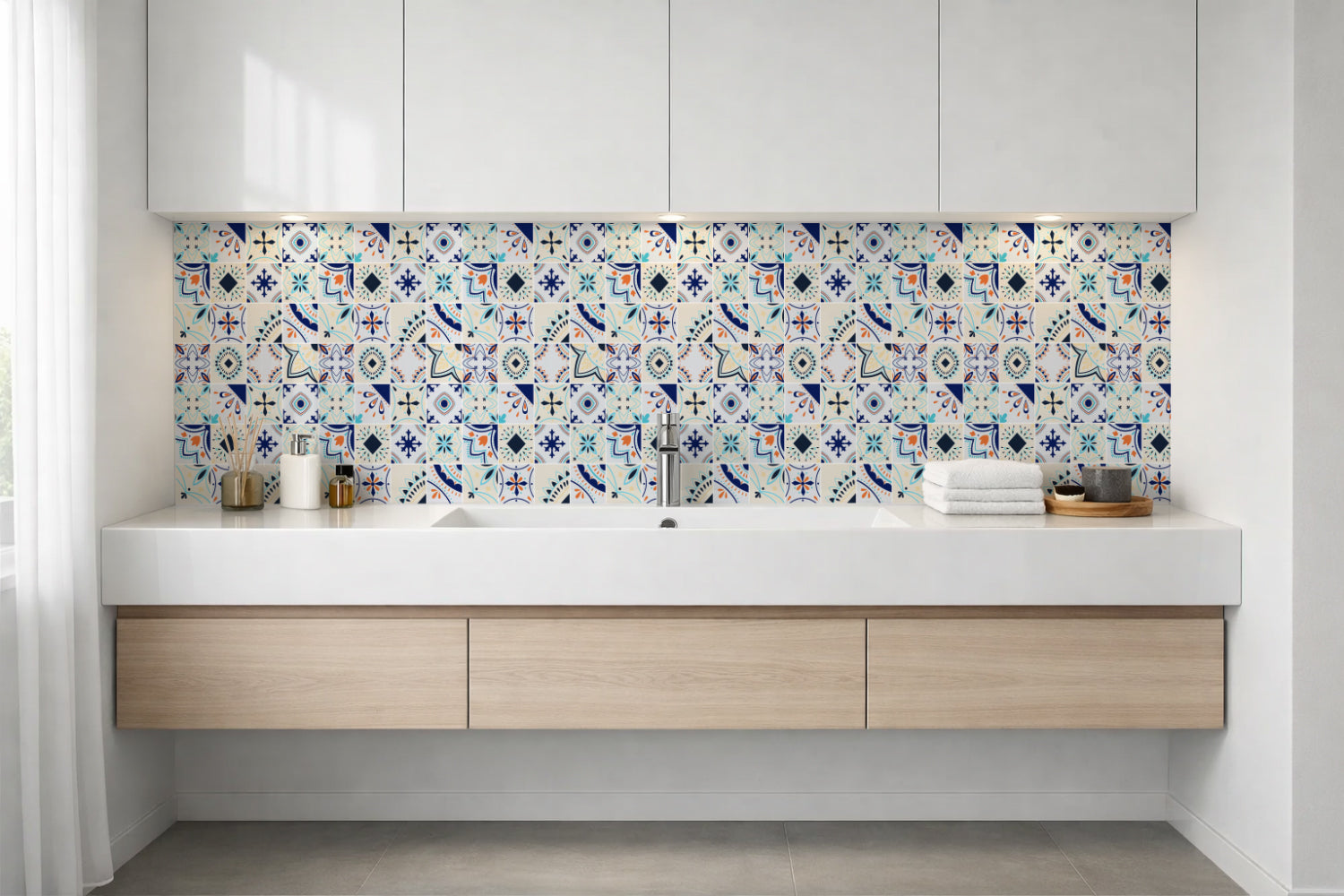 Waschbeckenrückwand Patchwork