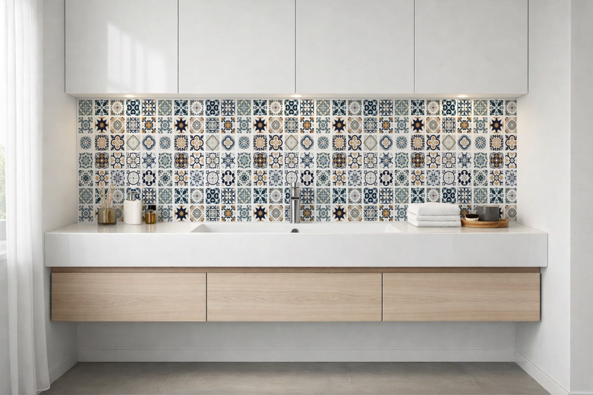 Waschbeckenrückwand Patchwork