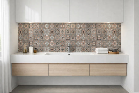 Waschbeckenrückwand Patchwork