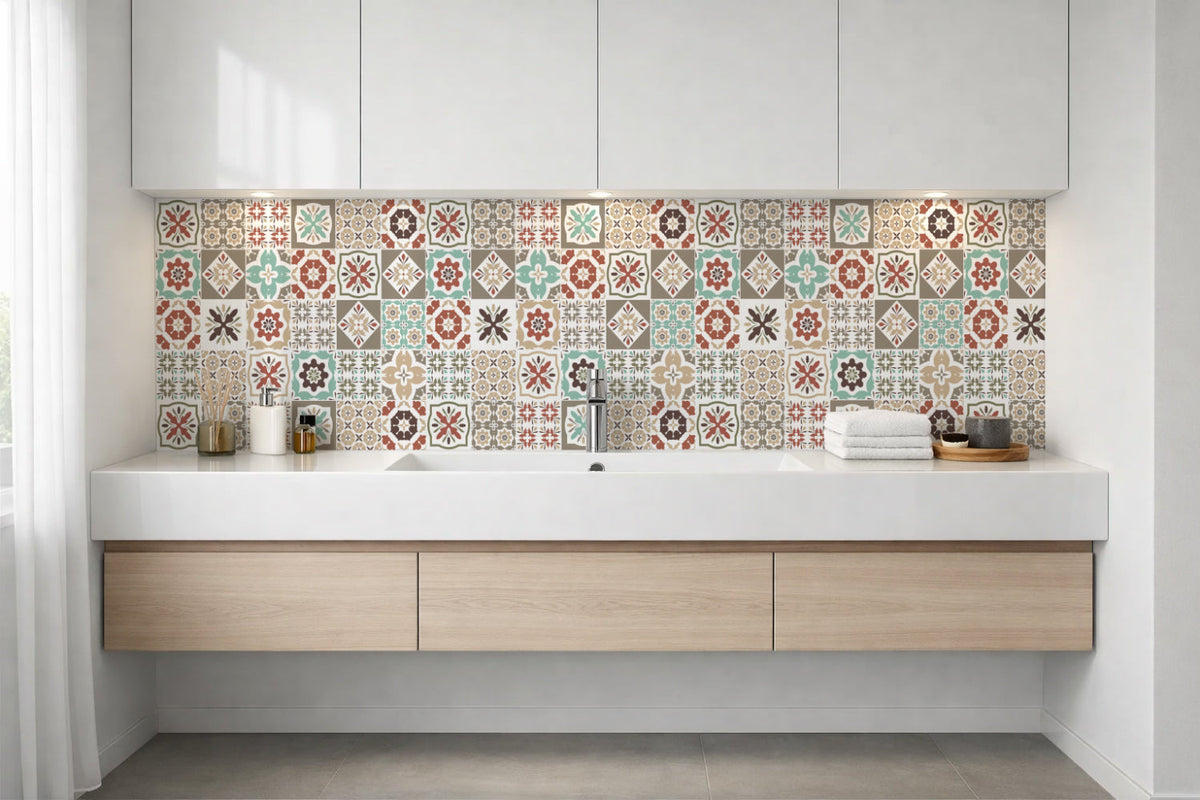 Waschbeckenrückwand Patchwork