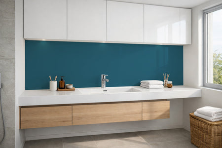 Waschbeckenrückwand Einfarbig RAL 5025 Perlenzianblau