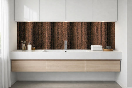 Waschbeckenrückwand Holzoptik