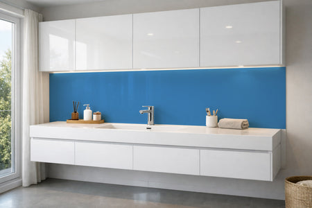 Waschbeckenrückwand Einfarbig RAL 5015 Himmelblau