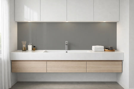 Waschbeckenrückwand Einfarbig RAL 9007 Graualuminium
