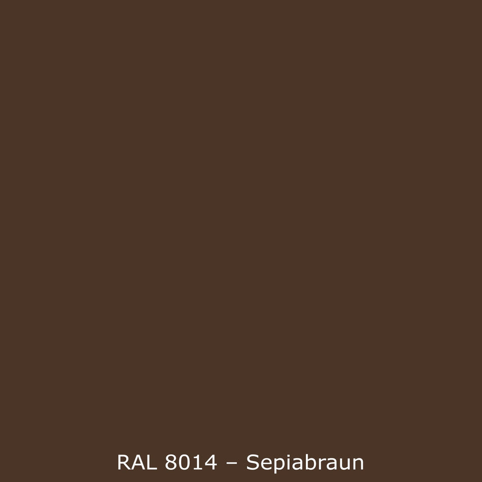 Badrückwand Einfarbig RAL 8014 Sepiabraun