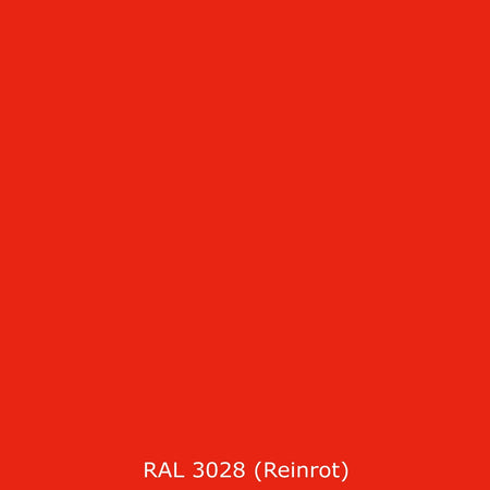 Badrückwand Einfarbig RAL 3028 Reinrot