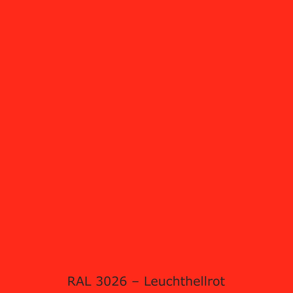 Badrückwand Einfarbig RAL 3026 Leuchthellrot